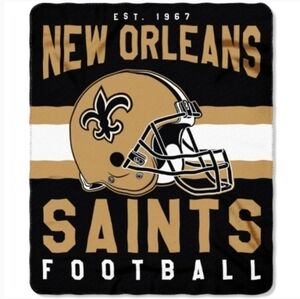 NFL New Orleans Saints Black and Gold Throw Blanket